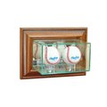 Perfect Cases Perfect Cases WMDBBS-W Wall Mounted Double Baseball Display Case; Walnut WMDBBS-W